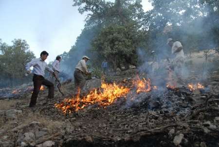 اعزام اکیپهای مهار آتش در جنگل خسرج