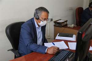 حضور مدیرکل راه و شهرسازی استان در مرکز سامد و پاسخگویی از طریق سامانه تلفنی 111