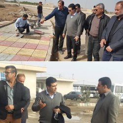 بازدید شهردار خرمشهر از پروژه احداث پارک خطی و کارخانه آسفالت شهرداری خرمشهر
