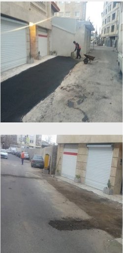 روابط عمومی منطقه دو : گزارش تصویری عملیات عمرانی ترمیم آسفالت محدوده منطقه