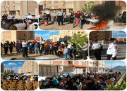آموزش نکات ایمنی توسط کارشناسان سازمان آتش نشانی و خدمات ایمنی شهرداری شاهین شهر برای ساکنان محله مسکن مهر