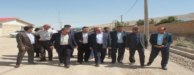 بازدید از پروژه های در حال اجرای بهسازی معابر روستای افتر شهرستان سرخه
