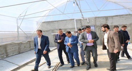 بازدید فرماندار و مسئولین از مراحل آماده سازی گلخانه شهرداری کلاردشت