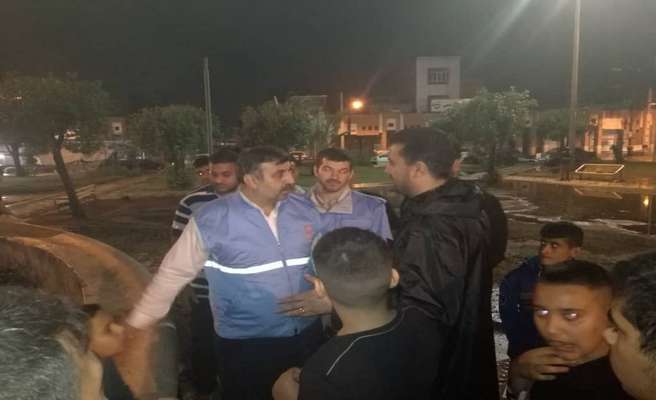 بازدید مدیر کل مدیریت بحران خوزستان از وضعیت آبگرفتگی سطح شهر اهواز