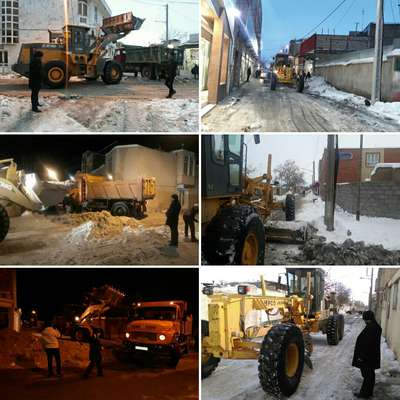 اقدامات شهرداری فریمان پس از بارش سنگین برف در روزهای 21 و 22 دی ماه