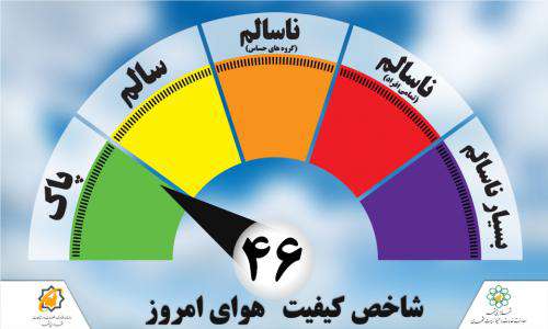 هوای مشهد در شرایط پاک قرار دارد