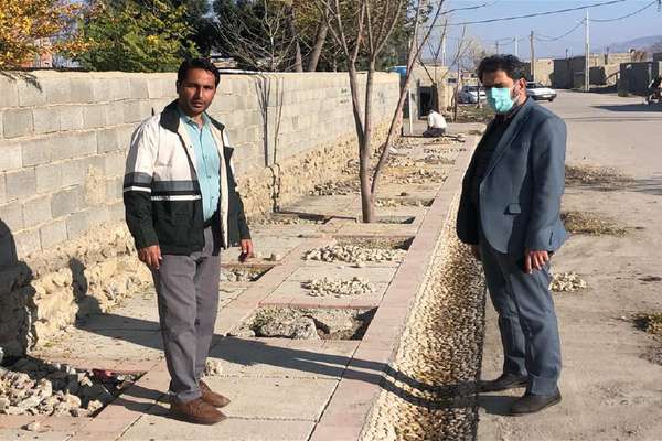 اجرای  پروژه محوطه سازی در روستای شیخلر سفلی