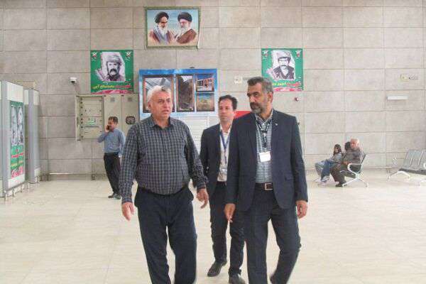 بازدید رئیس شعبه آذربایجان غربی "هما" از فرودگاه تازه تاسیس سقز و نظارت بر هندلینگ پرواز