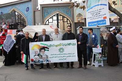 حضور انقلابی کارکنان سازمان ساماندهی مشاغل شهرداری تبریز در راهپیمایی روز قدس