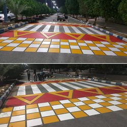 خط کشی معابر و خطوط عابر پیاده